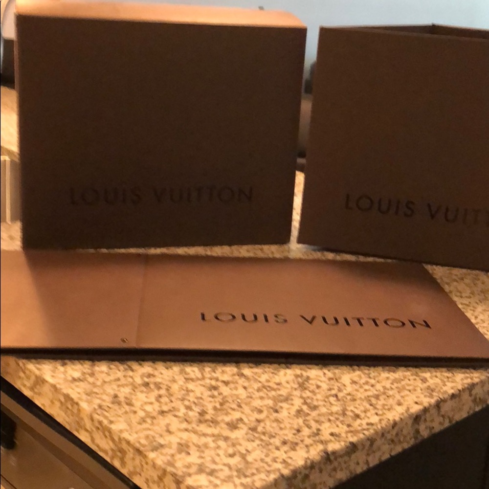 SOLD!! LOUIS VUITTON,3 LARGE COLLAPSABLE GIFTBOXES